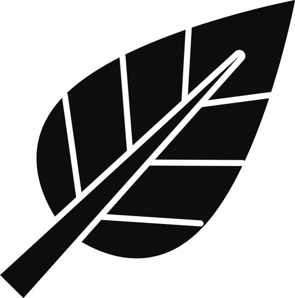 干叶图标剪影风格图片下载