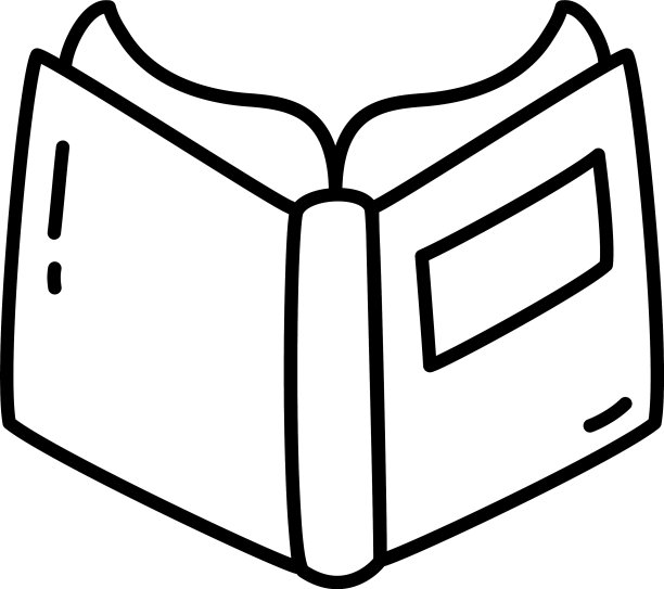 学术书籍图标涂鸦线条风格图片下载