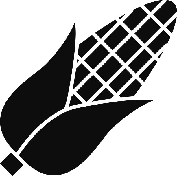 玉米棒图标剪影风格图片下载