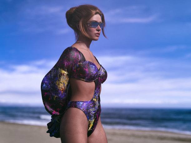 时髦的夏季游泳衣图片下载