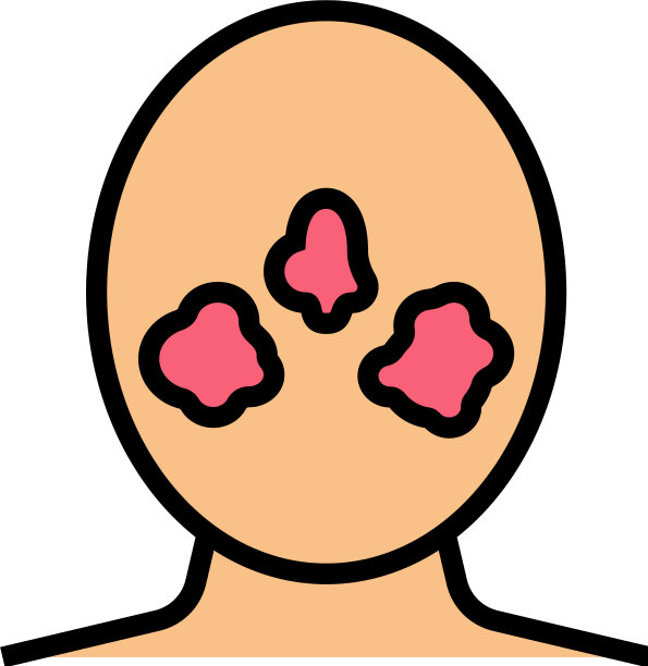 酒糟鼻皮肤病的颜色图标图片下载