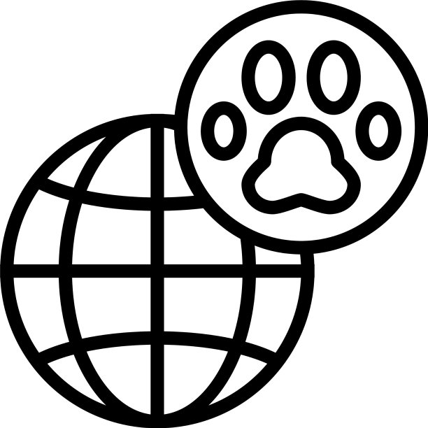 宠物世界旅行线路图标图片下载