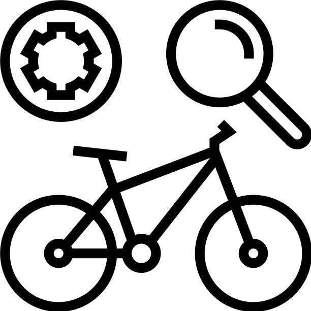 复杂的自行车维修线图标图片下载
