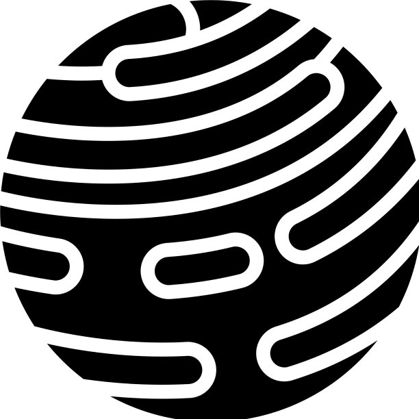 木星行星符号图标黑色图片下载