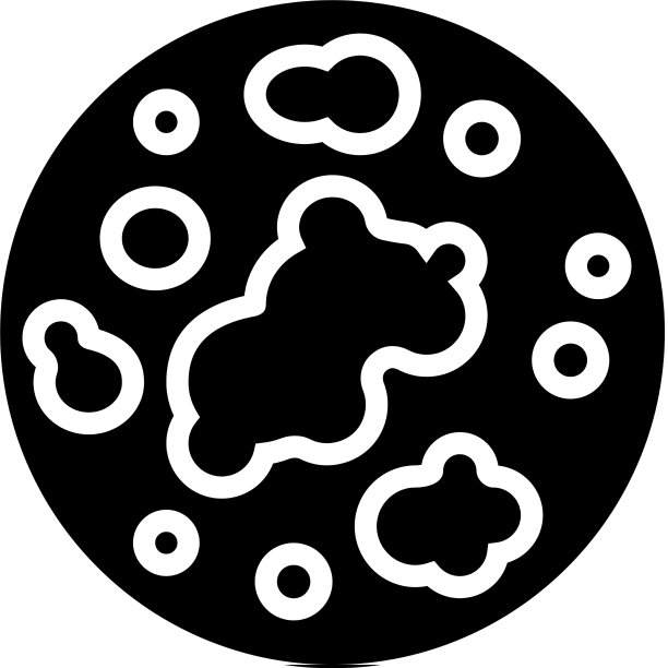 荨麻疹皮肤病字形图标图片下载