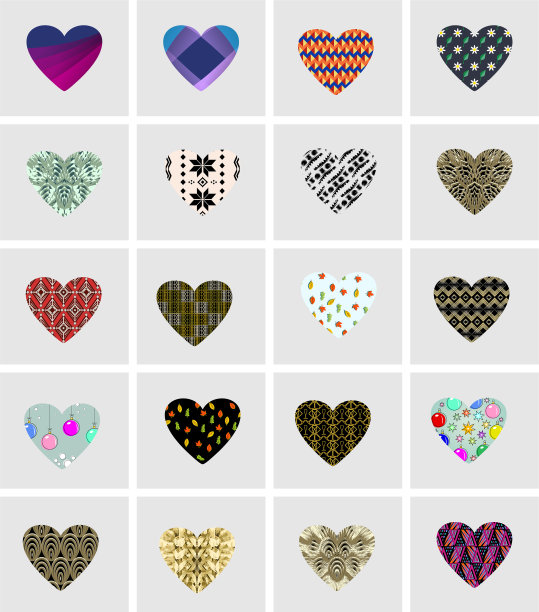 心形的元素象征着爱图片下载