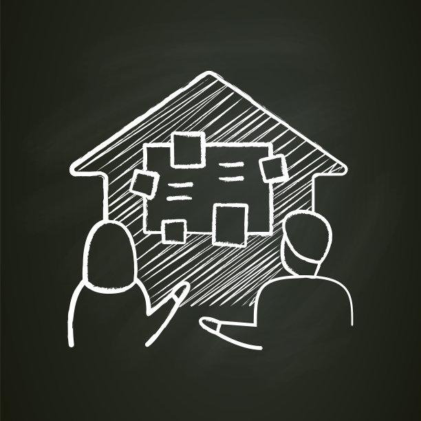 家庭教育课程粉笔图标图片下载