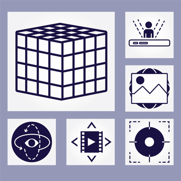 增强现实图标设置线条风格图片下载