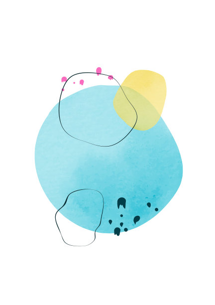 极简主义水彩中期海报图片下载