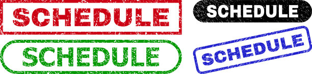 时间表矩形邮票与橡胶风格图片下载