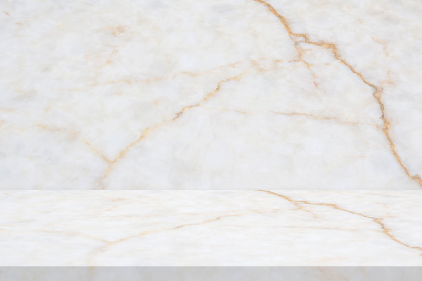 白色大理石桌子与自然的墙壁纹理背景模型产品展示模板图片下载