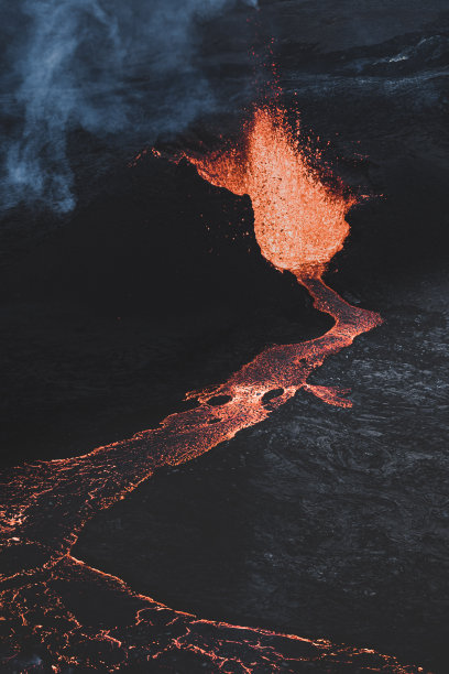 Geldingadalur火山，冰岛图片下载