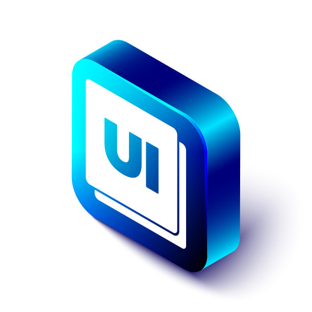 等距UI或ux设计图标孤立在白色上图片下载