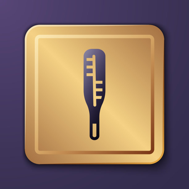 医学检查用的紫色医用温度计图片下载