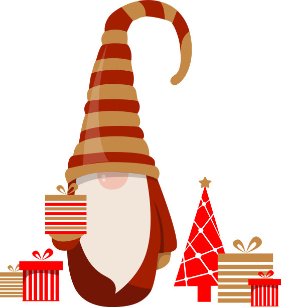 带礼物的圣诞侏儒图片下载