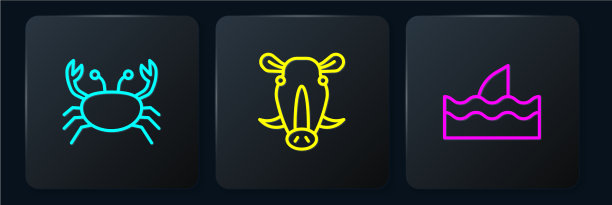 在海浪和野外设置线蟹鱼翅图片下载