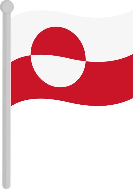 矢量插图的旗格陵兰表情符号图片下载