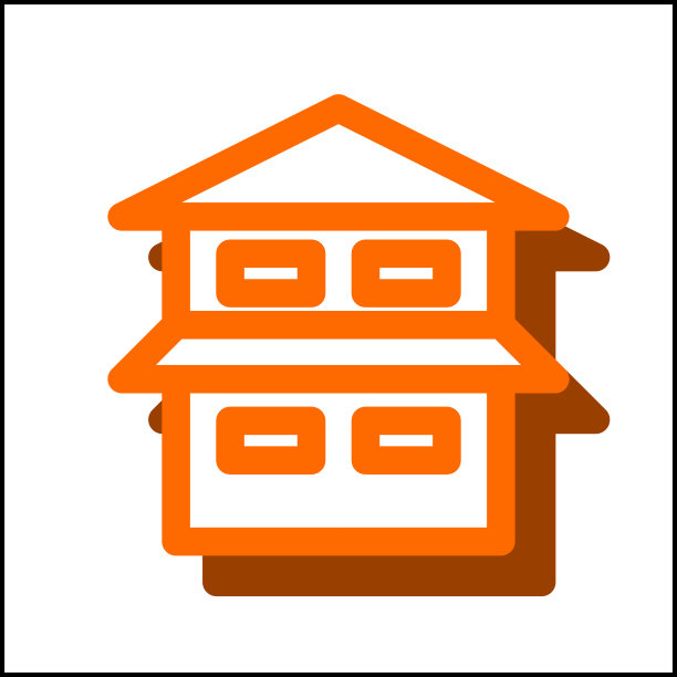 两层房子图标在平面设计07图片下载