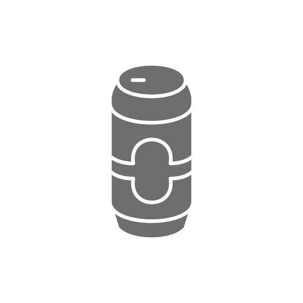 啤酒可以灰色图标。在白色背景上隔离图片下载
