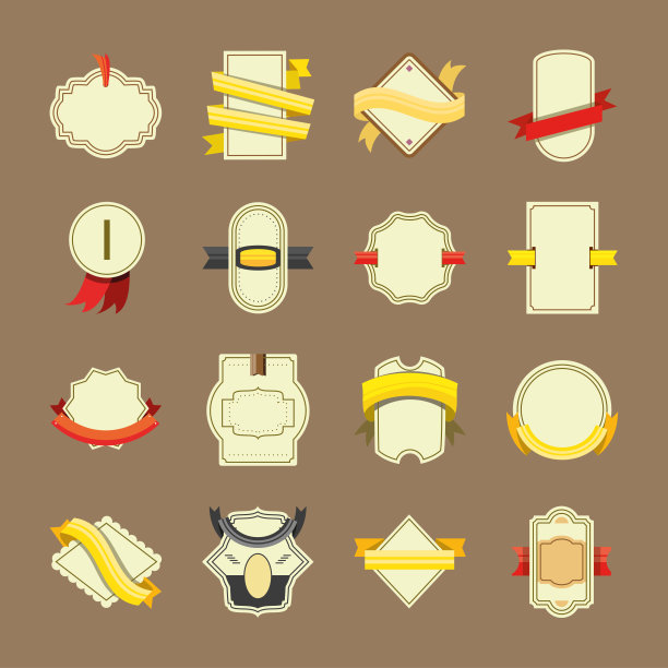 葡萄酒标签集合图片下载