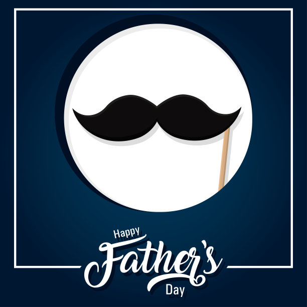 留着胡子的父亲节卡片图片下载