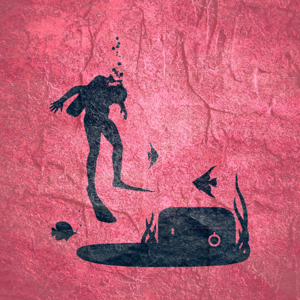 跳水运动的概念。石材的垃圾纹理图片下载