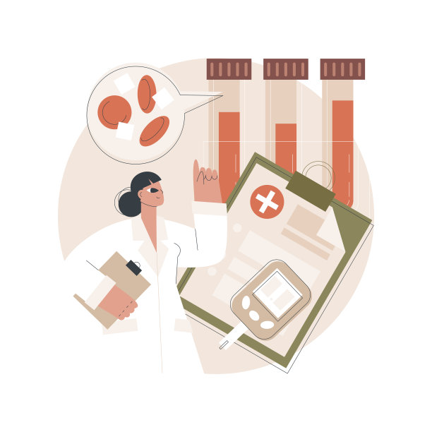 糖尿病检查结果抽象概念矢量图。图片下载