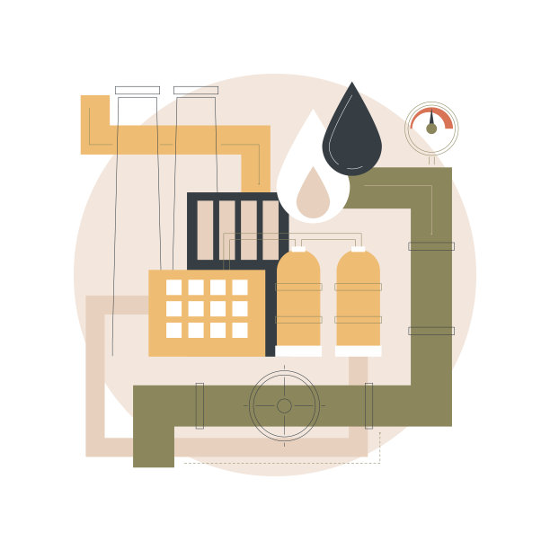 管道输送抽象概念矢量图。图片下载