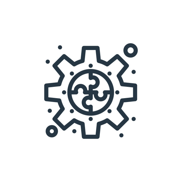 拼图图标矢量管理概念。细线插图的Jigsaw可编辑的笔触。用于网页和移动应用程序，标志，印刷媒体的拼图线性符号。图片下载