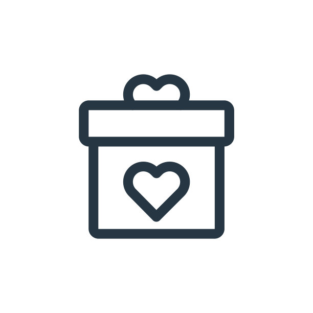 礼物盒图标向量从情人节概念。细线插图的礼品盒可编辑的笔触。礼品盒线性标志，用于web和移动应用程序，标志，印刷媒体。图片下载