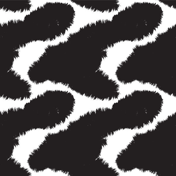 黑白笔触毛无缝图案图片下载