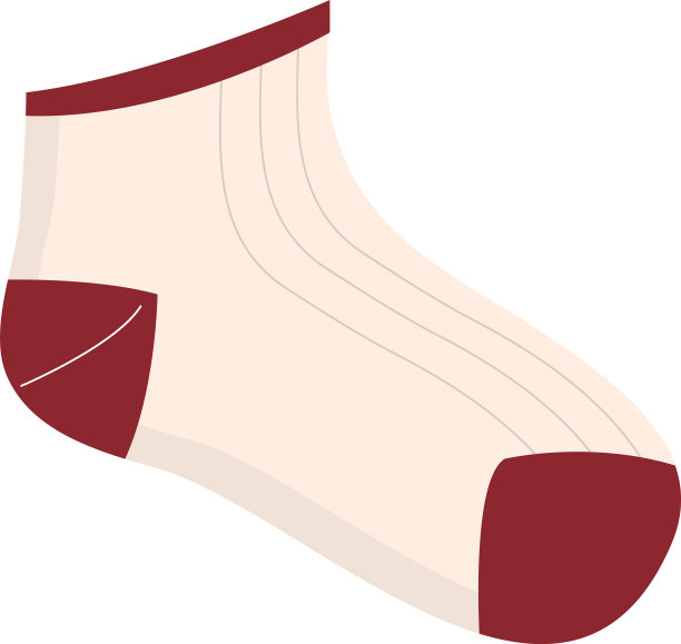 白色和红色的袜子图标设计图片下载