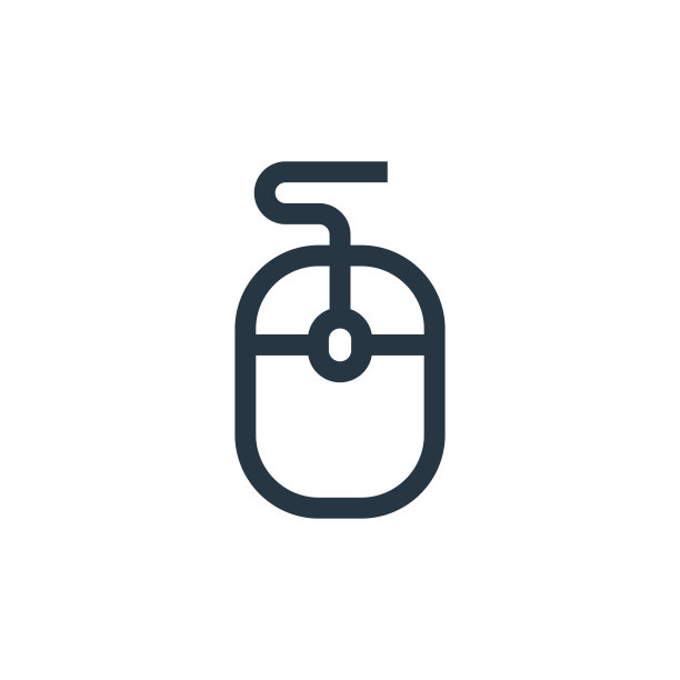 鼠标图标矢量图形设计概念。细线说明鼠标可编辑的笔触。鼠标线性符号用于网页和移动应用程序，标志，印刷媒体。图片下载