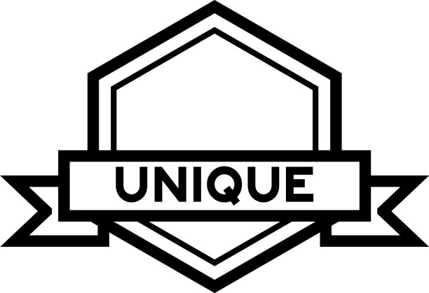 复古的六边形标签旗帜与字独特图片下载