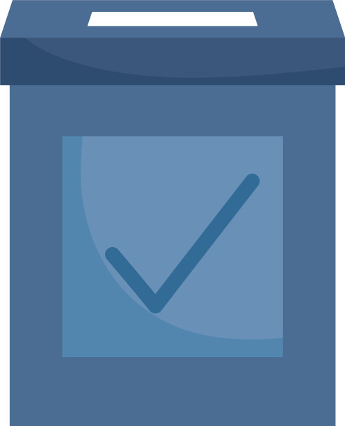 框投票选举民主检查标记白色图片下载