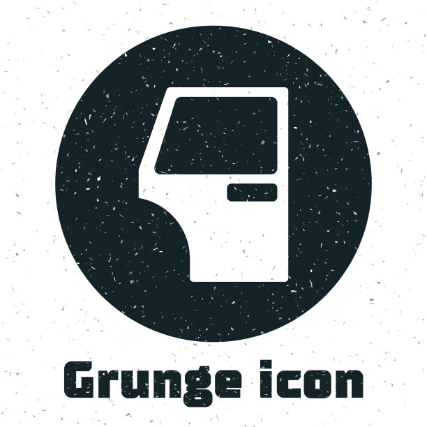 垃圾汽车门图标孤立的白色背景图片下载