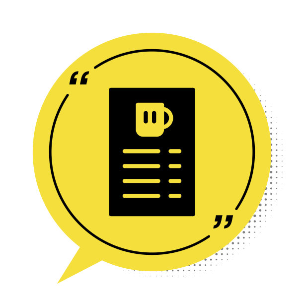 黑啤酒菜单图标孤立的白色背景图片下载