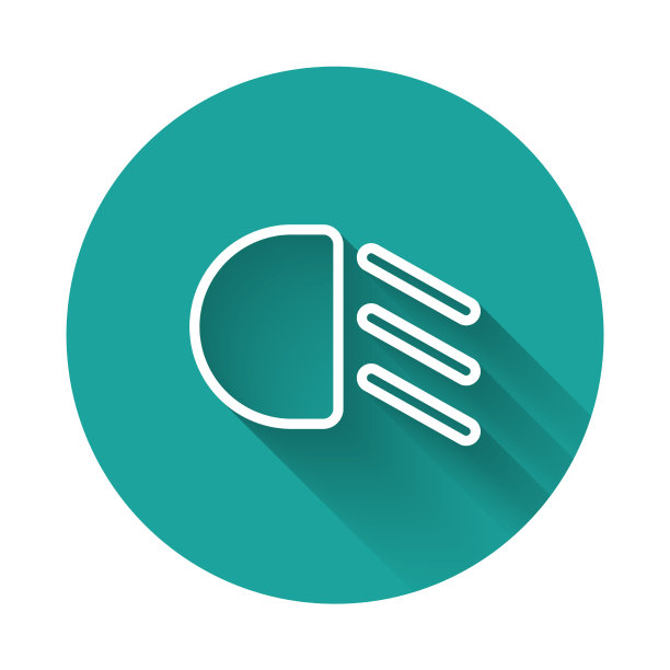 白线长光束图标隔离图片下载