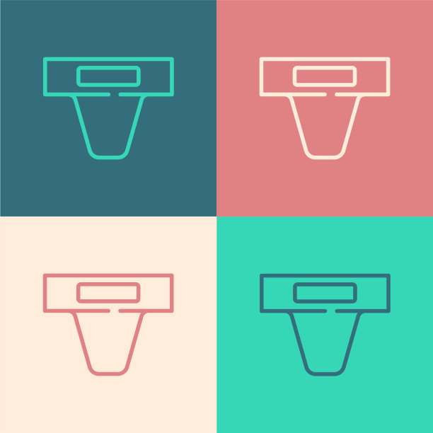 波普艺术线腹股沟防护为武术偶像图片下载