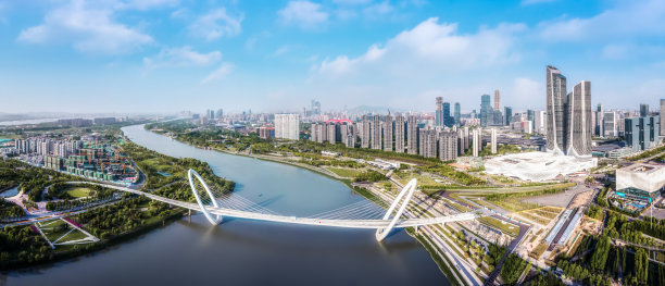 南京河西新城CBD建筑景观航拍图片下载