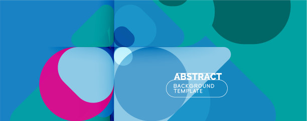 平面的几何圆形形状和动态的线条图片下载