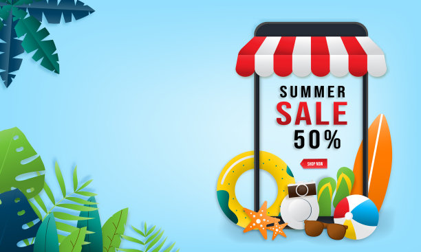 横幅购物在线移动应用图片下载