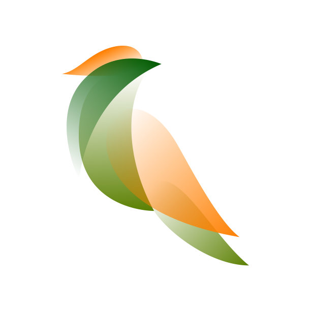 鸟在梯度风格的数字艺术图片下载