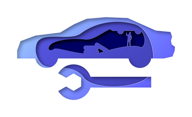 汽车在纸艺术风格的数字艺术图片下载