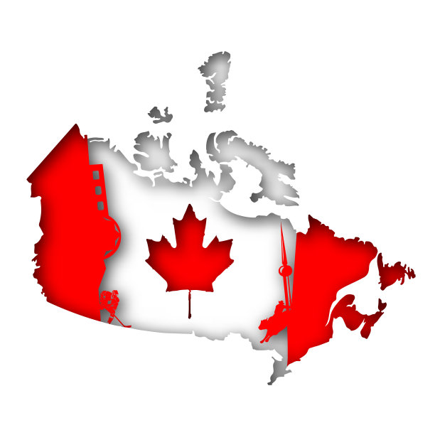 加拿大在纸艺术风格的数字艺术图片下载