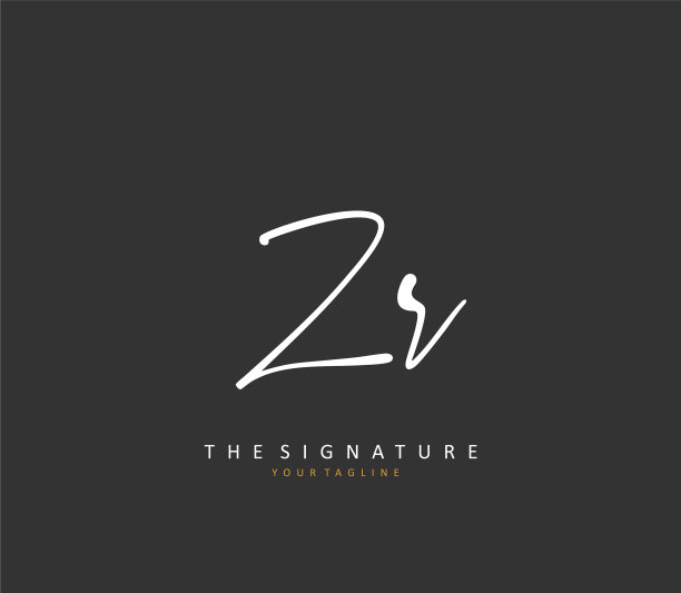 Zr首字母手写和签名标志图片下载