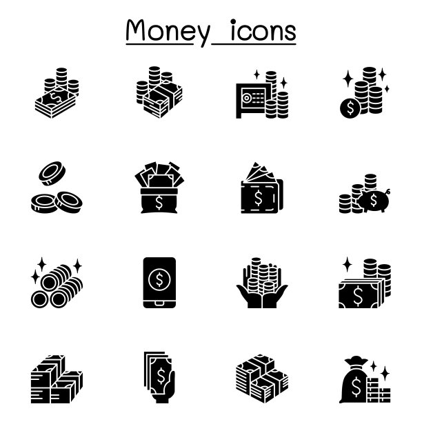 货币现金硬币图标图形设计图片下载
