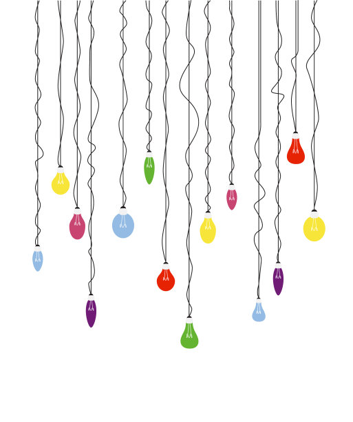 不同形状的复古吊灯灯泡图片下载