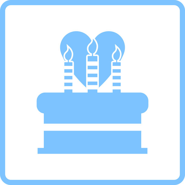 有蜡烛和心形图标的蛋糕图片下载