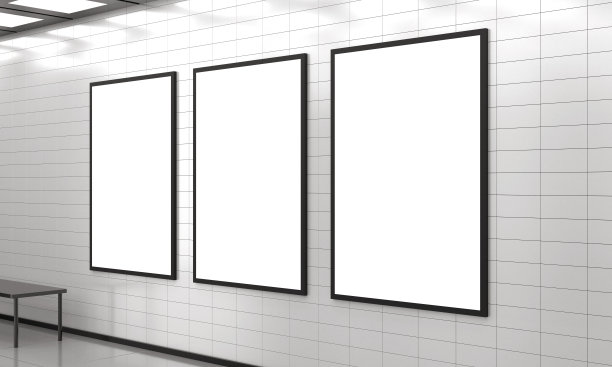 白色空3广告牌图片下载